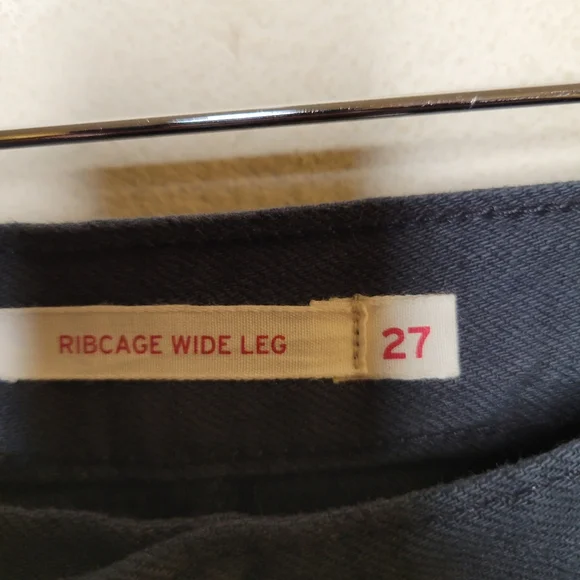 Levi's Ribcage Wide-Leg Black Jeans Women's Size 27 - Picture 5 of 10